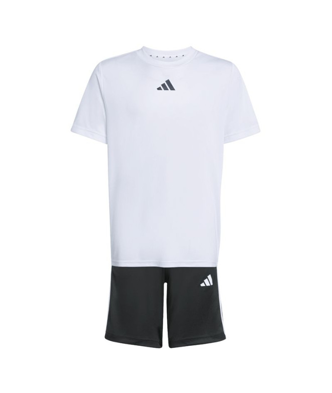 Conjunto de Fitness adidas Tr-Es 3Bandas Set Infantil Blanco / Negro