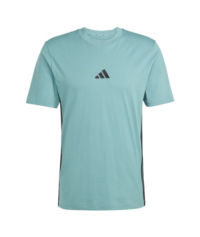 Camiseta adidas 3 Bandas Sj Hombre Azcepo / Negro