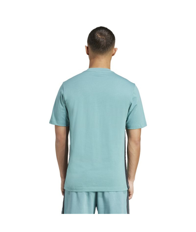Camiseta adidas 3 Bandas Sj Hombre Azcepo / Negro