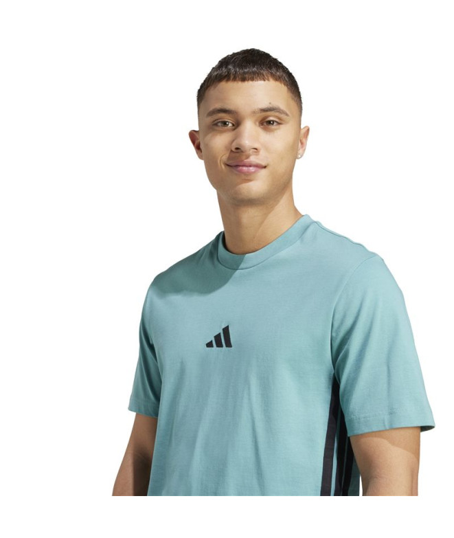 Camiseta adidas 3 Bandas Sj Hombre Azcepo / Negro