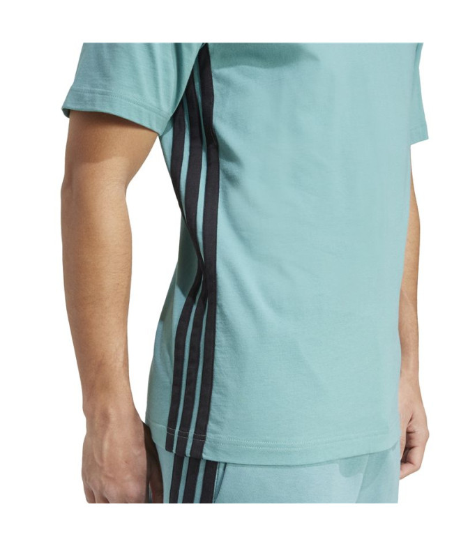 Camiseta adidas 3 Bandas Sj Hombre Azcepo / Negro