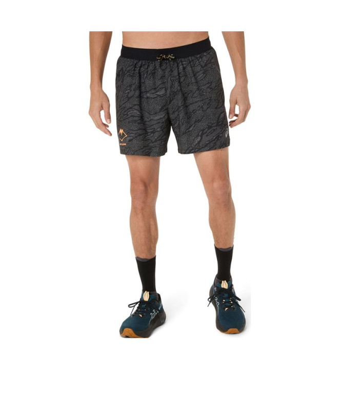 Pantalones de Running ASICS Fujitrail All Over Print 5In Short Hombre Negro