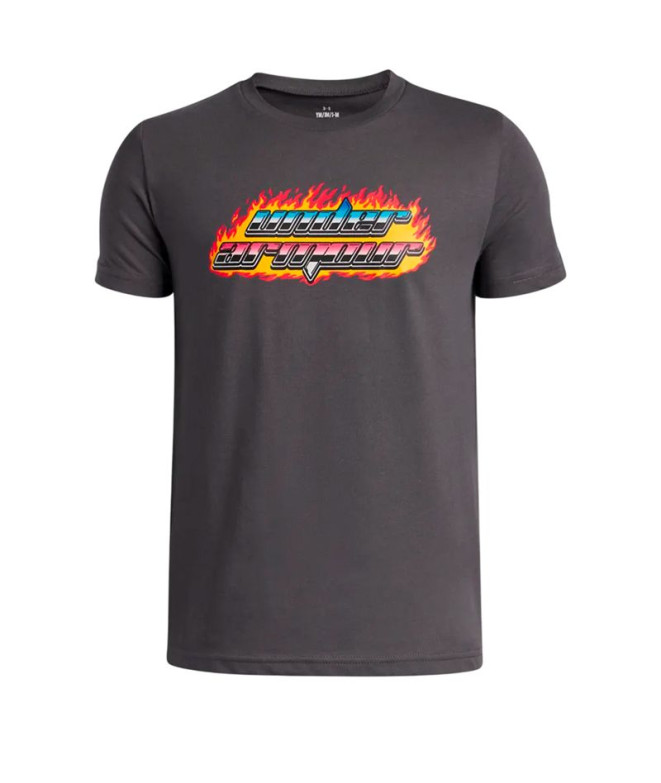 T-shirt Under Armour Flame Wm Ss Enfant Gris