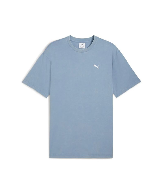 Camiseta Puma Essentials Elevated Relaxed Hombre Cool Azul