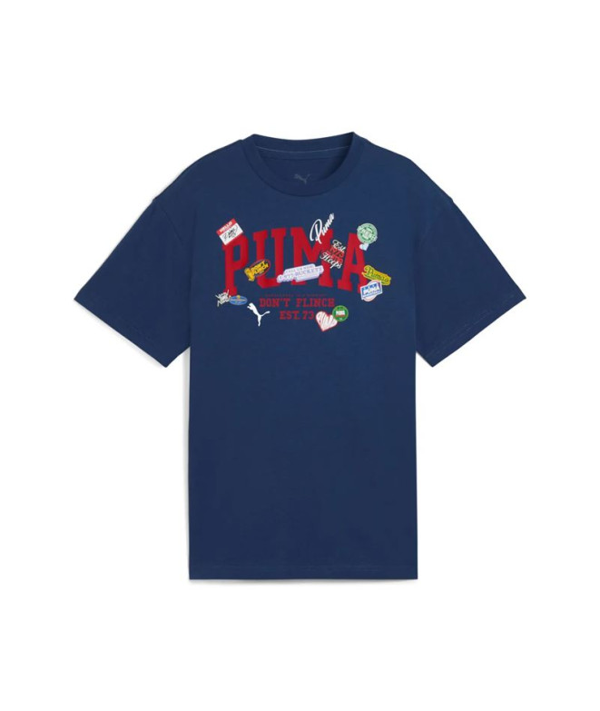 T-shirt Puma Basketball Hooperhot Enfant Bleu Persan