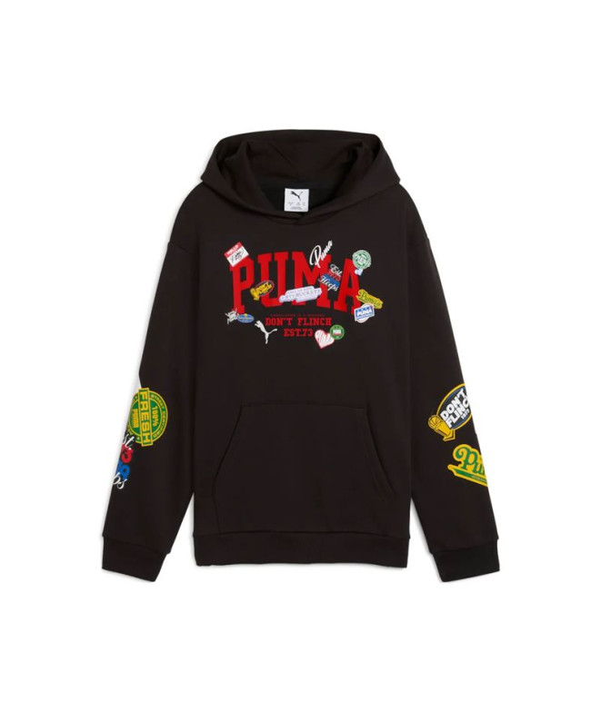 Sudadera Puma Basketball Hooperhot Infantil Negro