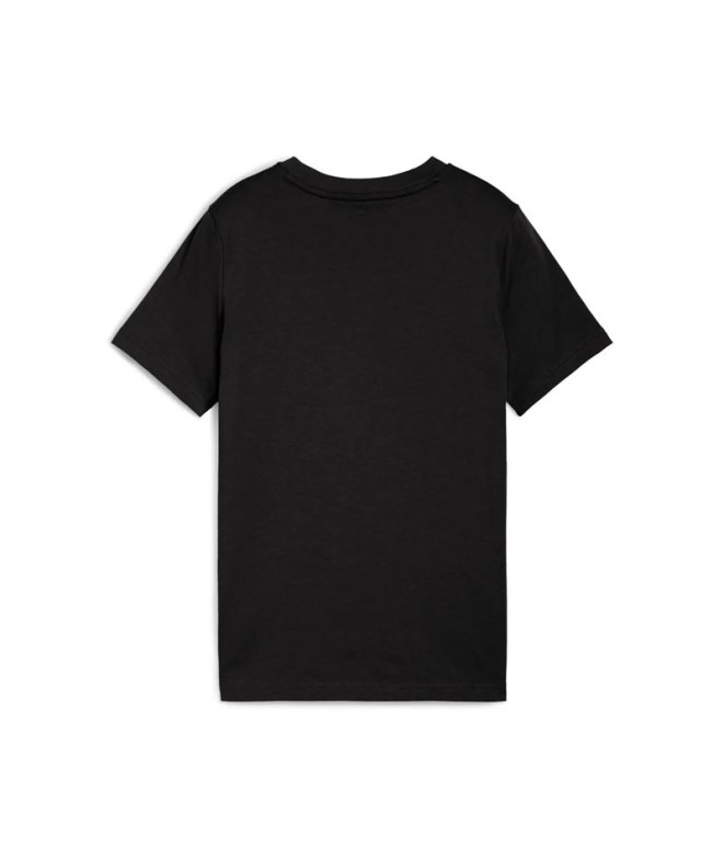 Camiseta Puma Essentials Logo Lab B Infantil Preto