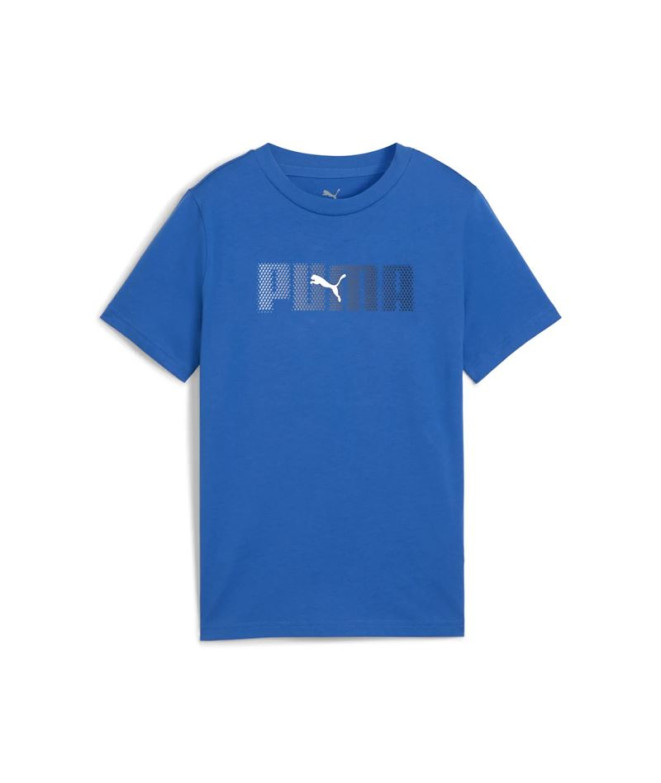T-shirt Puma Essentials Logo Lab B Enfant Montagne Bleue