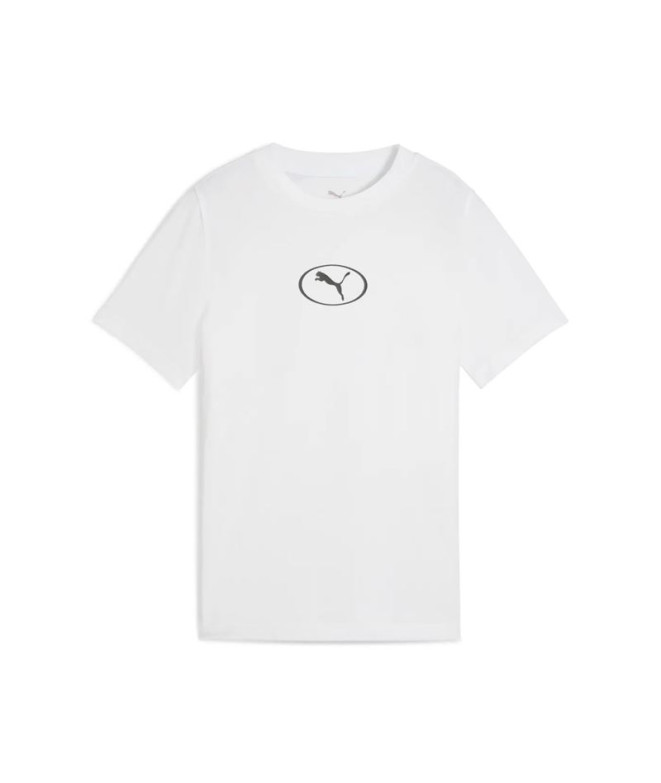 T-shirt Puma Sport Rib Colla Enfant Blanc