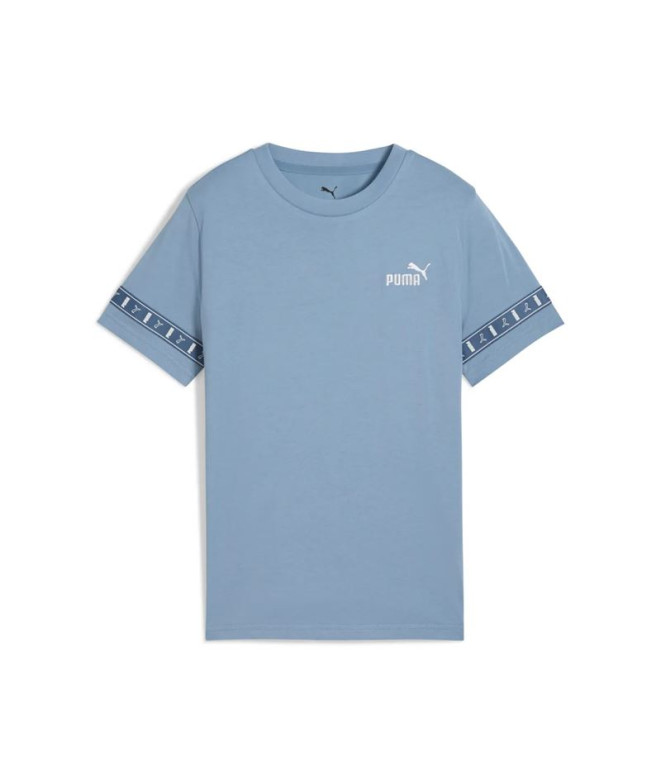 Camiseta Puma Essentials Tape Layout Infantil Cool Azul