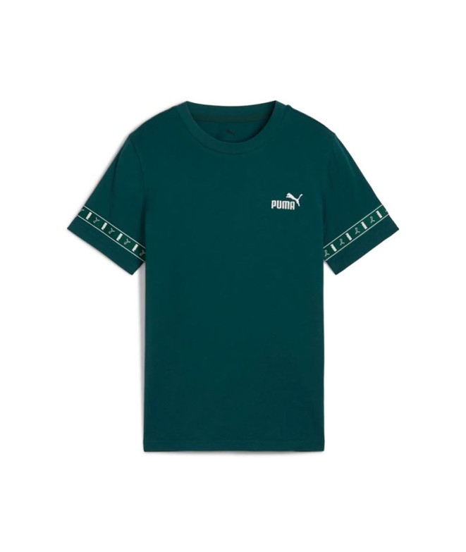 Camiseta Puma Essentials Tape Layout Infantil Verde Terrain