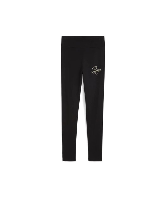 Collants Puma Essentials Script Taille Haute Fille Noir