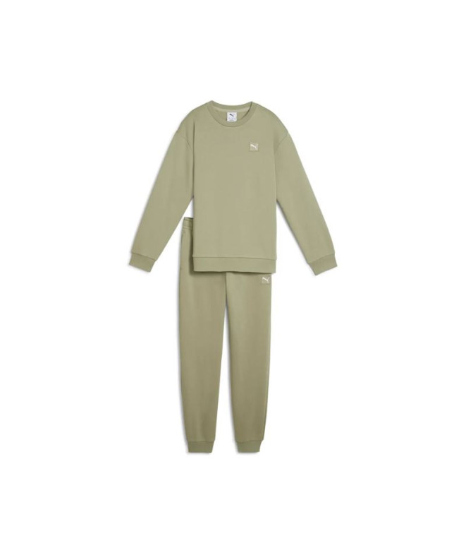 Chándal Puma Essentials Elevated Relaxed Infantil Lux Army