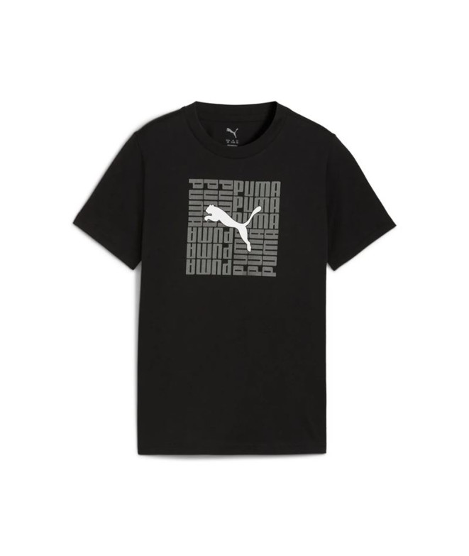 T-shirt Puma Graphic Box B Enfant Noir