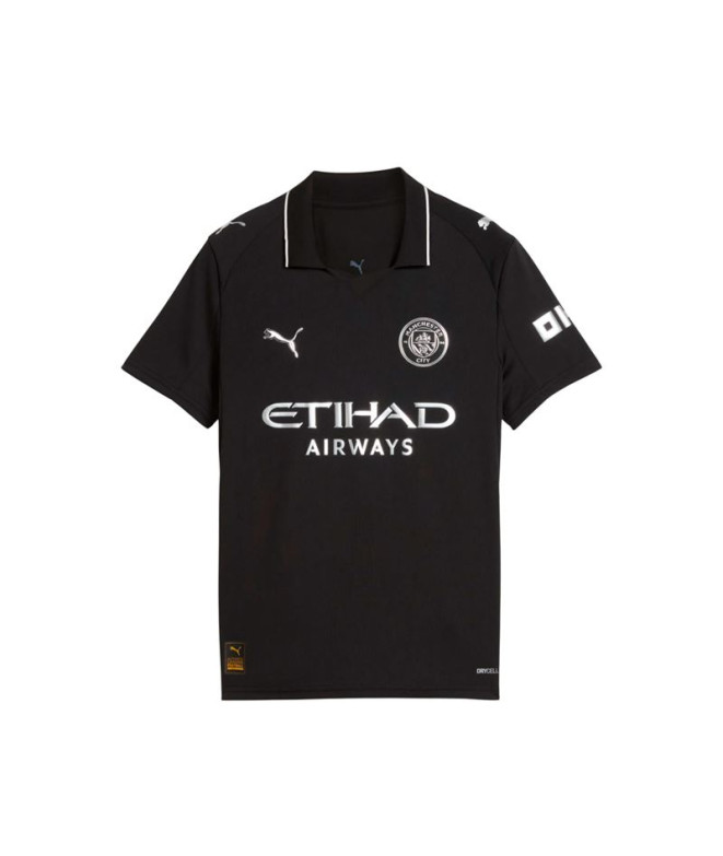 Camiseta de Fútbol Puma Manchester City Away Rep, Negro, Infantil