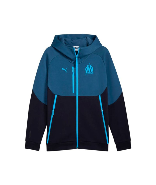 Sweat de Football Puma Olympique de Marseille tech Fz di, Deep Azul-New, Homme