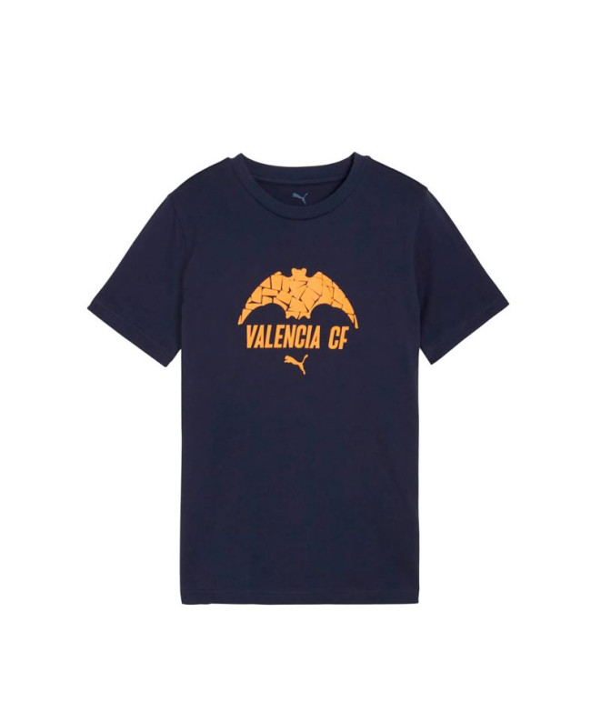 T-shirt de Football Puma Valencia C.F. Ftblculture , Navy-Ric, Enfant