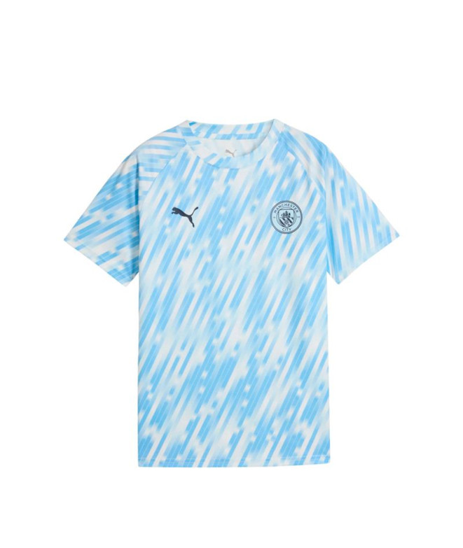 T-shirt de Football Puma Manchester City Warm Up, Silver Sky, Enfant
