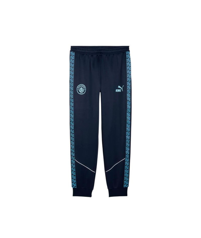 Pantalón de Fútbol Puma Manchester City King Anthem Pan,Deep Navy-Tea, Hombre