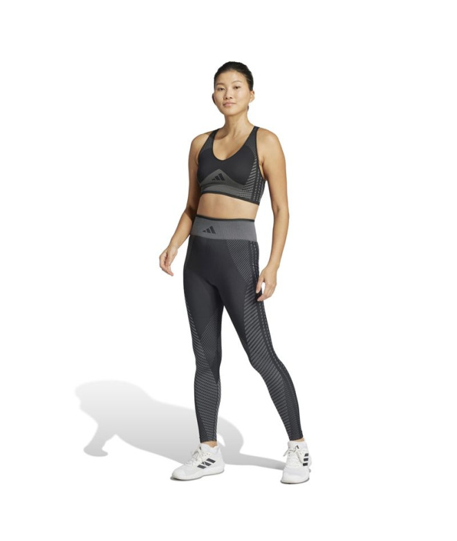 Collants de Fitness adidas Knit 7/8 Femme Noir