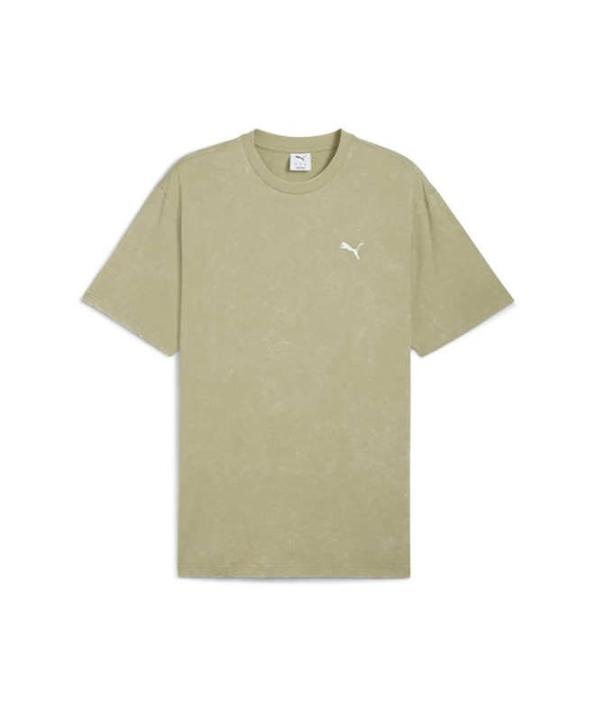 Camiseta Puma Essentials Elevated Relaxed Hombre Lux Army