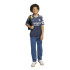 Camiseta de Futebol adidas Real Madrid A 25/26 Infantil Azul Marinho