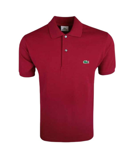 Polo Lacoste Chemise Col Bord-Cotes Ma Hombre Bordeaux