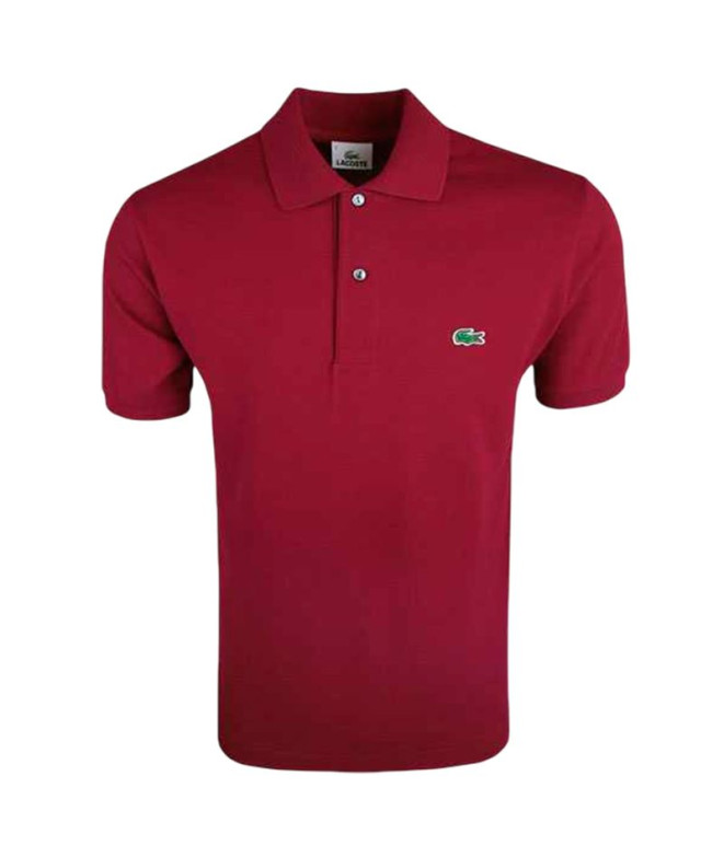 Polo Lacoste Chemise Col Bord-Cotes Ma Hombre Bordeaux