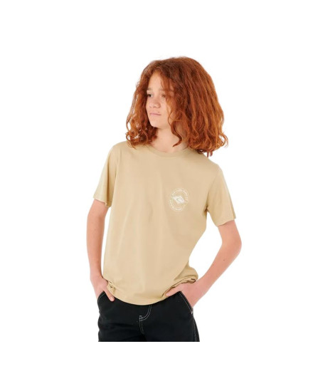 Camiseta Rip Curl Stapler Tee - Niño Khaki