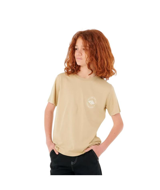 Camiseta Rip Curl Stapler Tee - Niño Khaki