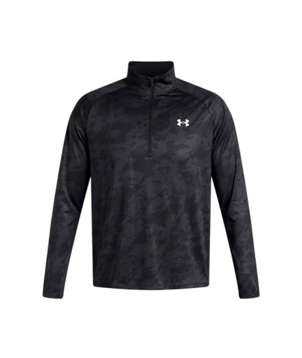 T-shirt de Fitness Under Armour Tech 2.0 1/2 Zip Homme Noir