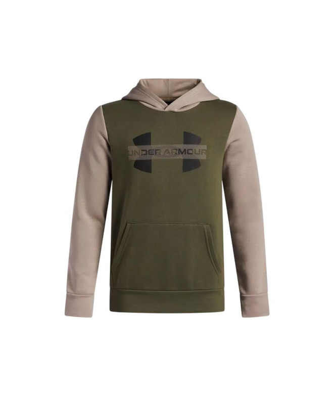 Sudadera Under Armour Rival Flc Cblck Grphc Hd Niño Verde