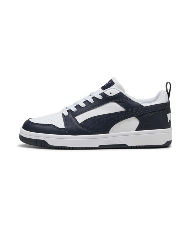 Chaussures Puma Rebound V6 Lo Homme Blanc/Marin