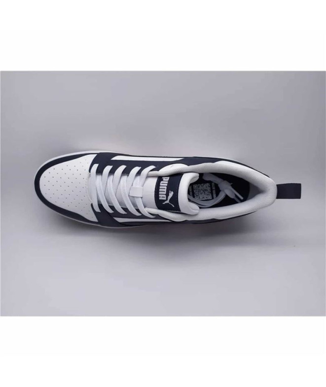 Chaussures Puma Rebound V6 Lo Homme Blanc/Marin