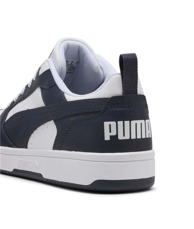 Chaussures Puma Rebound V6 Lo Homme Blanc/Marin