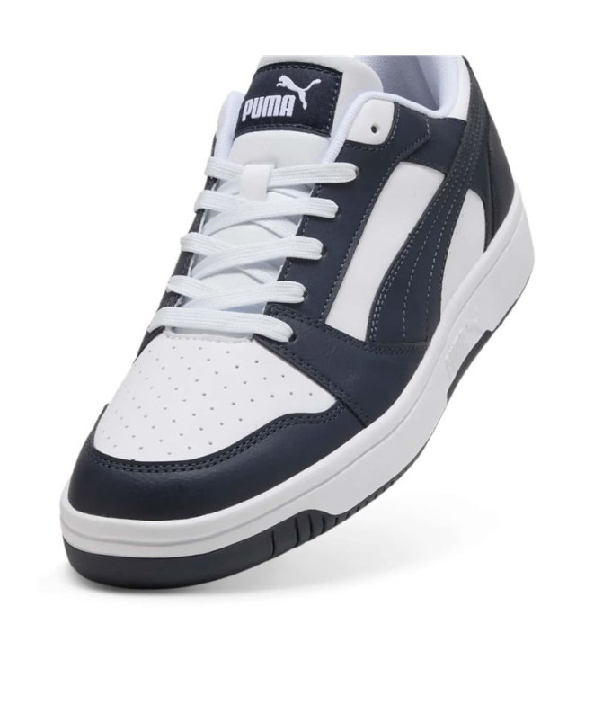 Chaussures Puma Rebound V6 Lo Homme Blanc/Marin