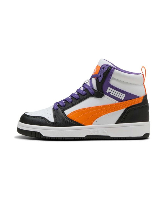Chaussures Puma Rebound V6 Mid Blanc Orange Bébés