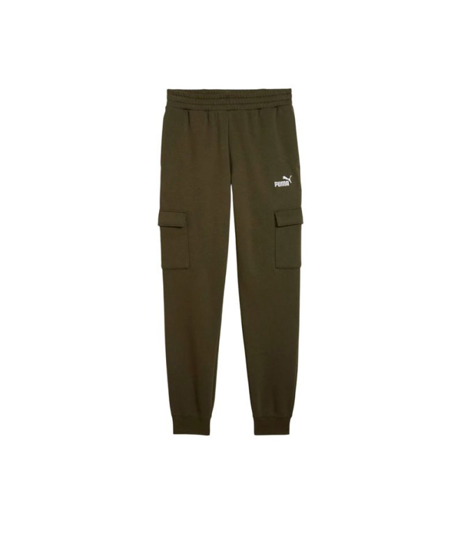 Pantalon Puma Essentials No. 1 Logo Cargo, Olive Foncé, Homme