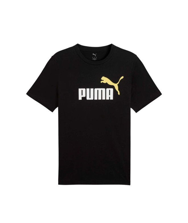 Camiseta Puma Essentials 2 Color No. 1 Lo, Black-Gol, Hombre