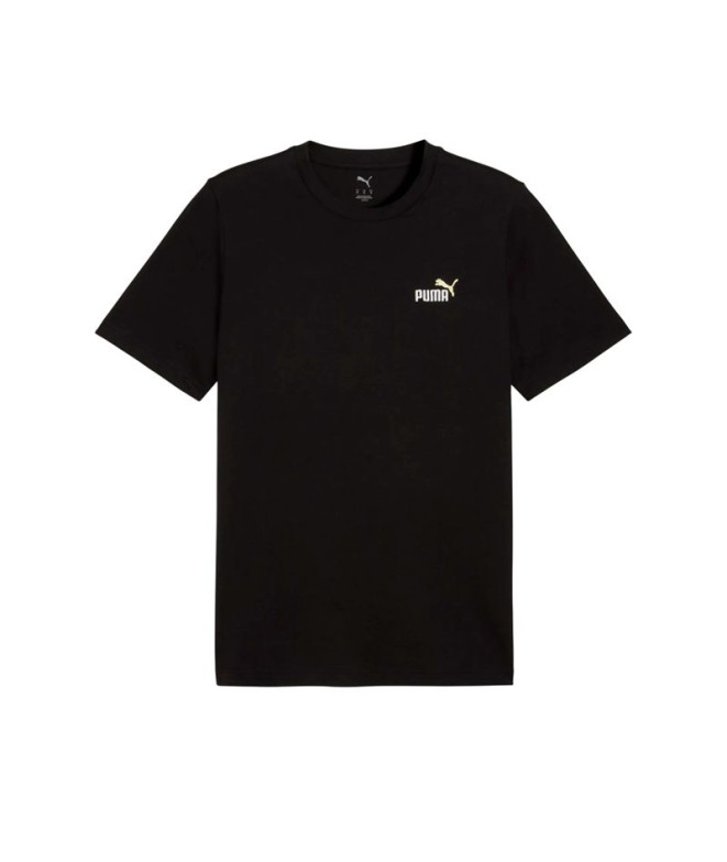 Camiseta Puma Essentials 2 Color Small No, Black-Gol, Hombre