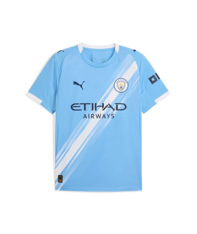 T-shirt de Football Puma Manchester City Home Rep Homme Team Light Bleu