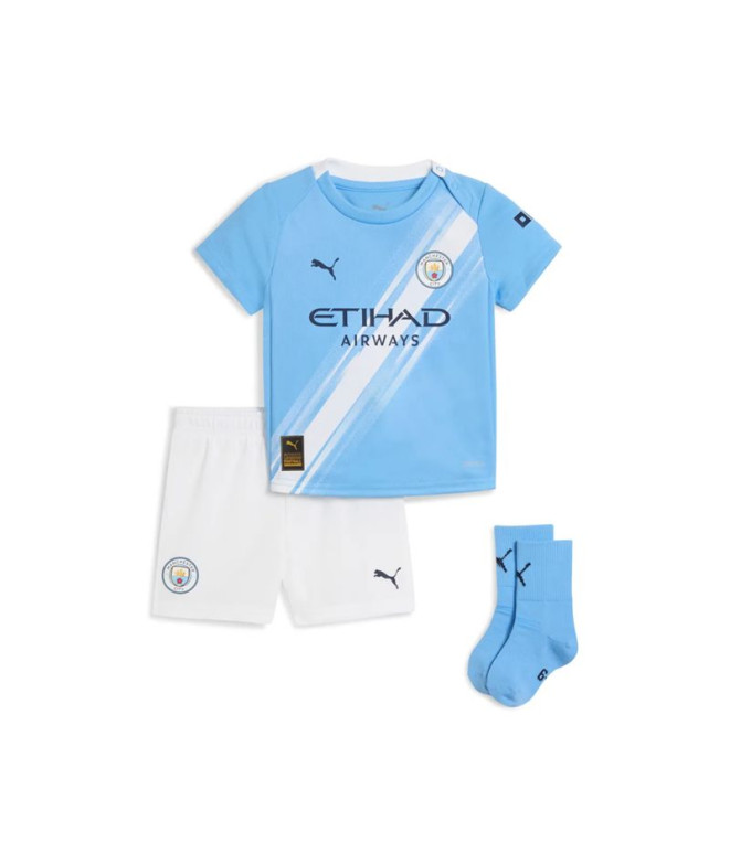 Survêtement de Football Puma Manchester City Home Babykit Team Enfant Light Bleu