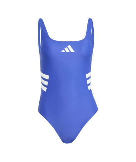 Fato de banho de Natação adidas 3S Uback Suit Mulher Azul