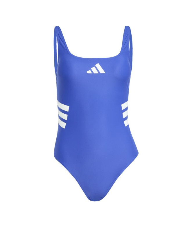 Bañador de Natación adidas 3S Uback Suit Mujer Azul