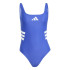 Maillot de bain de Natation adidas 3S Uback Suit Femme Bleu