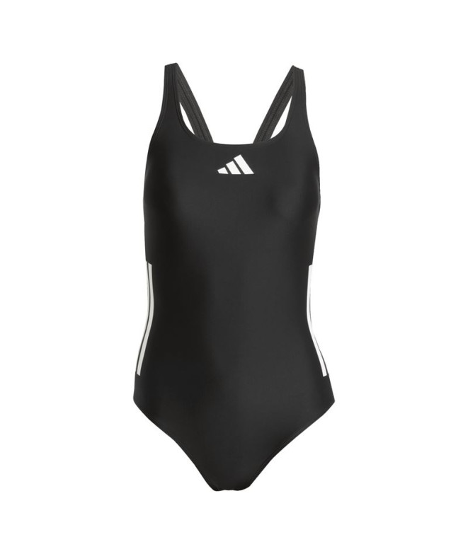 Bañador de Natación adidas 3S Bld Swimsuit Mujer Negro/Blanco