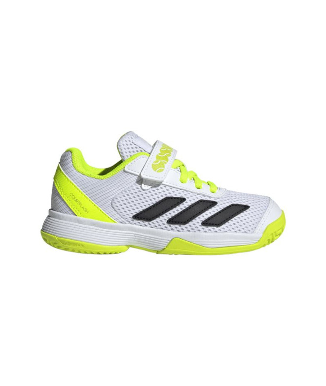 Chaussures de Pádel adidas Courtflash Comfort Closure Enfant Jaune/Lime