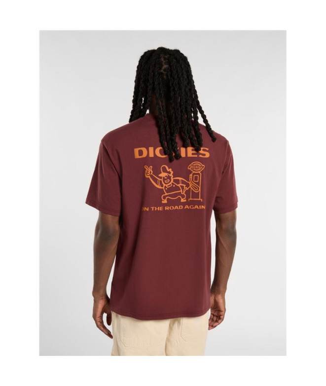 T-shirt Dickies Burns Ss Homme Marron