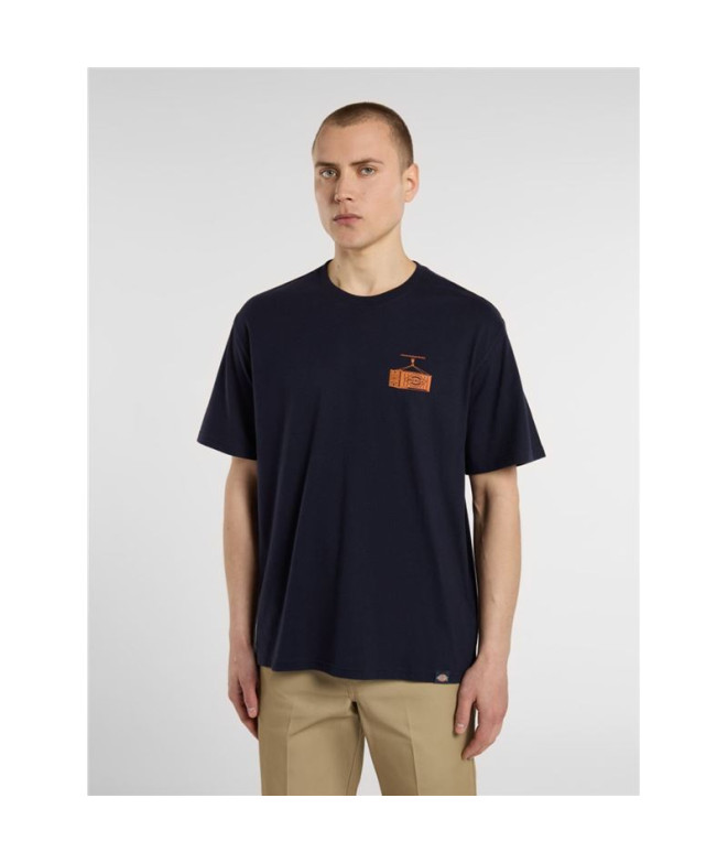 Camiseta Dickies Apison Ss Homem Azul Marinho