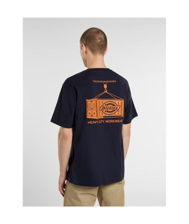 Camiseta Dickies Apison Ss Homem Azul Marinho